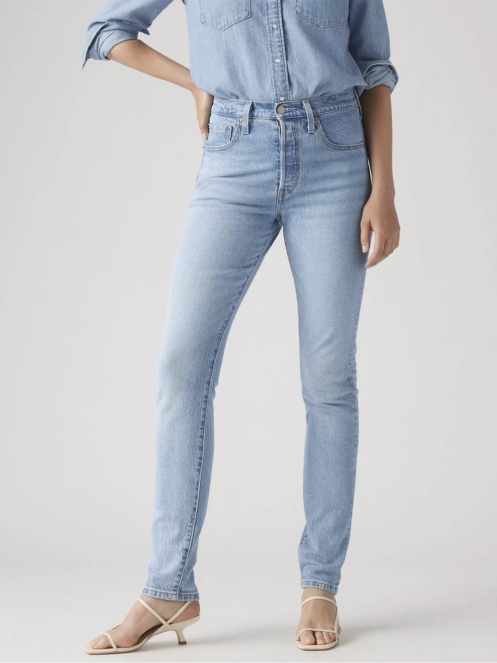 Levi's Light Blue High-Rise Skinny Jeans
